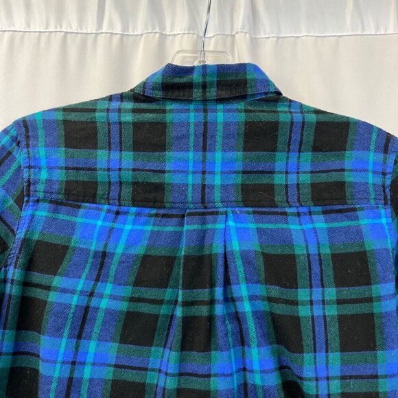 Express Womens Boyfriend Long Sleeve Button Down Top Multicolor Plaid size XXS - Picture 6 of 9
